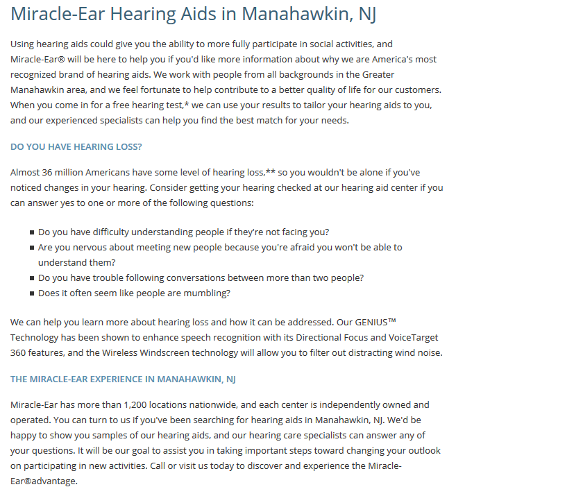 Manahawkin Stafford Miracle Ear